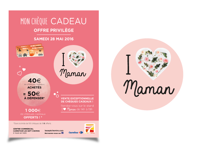 Animation chèques cadeaux centre commercial