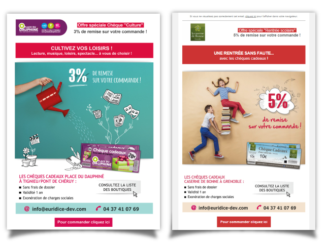 Vente Comités d'entreprises chèques cadeaux