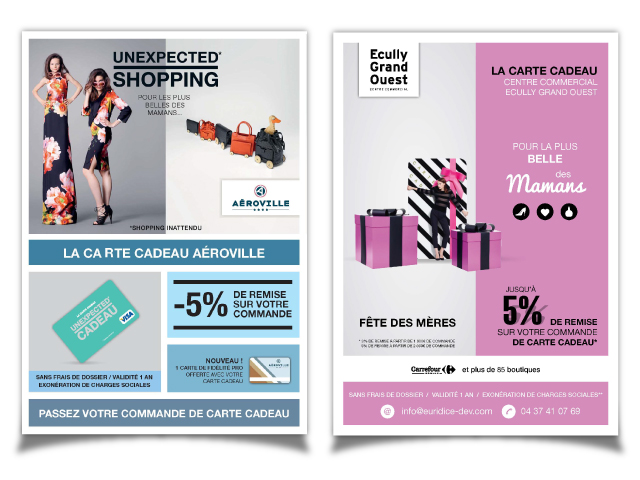Chèque cadeaux carte cadeaux centre commercial