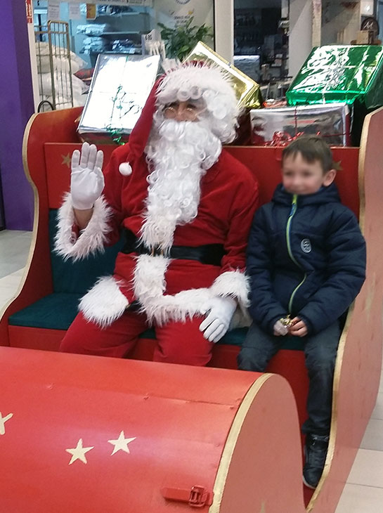 Animation Père Noël centre commercial